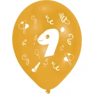   Geburtstag Ribbon Happy Birthday 9 Luftballons, 8-teiliges Luftballon-Set 10 Zoll (25,4 cm)