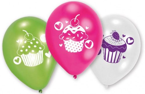 Cupcake, Muffin Luftballon (6 Stücke)