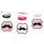Schnurrbart Mustache, Schleifendekorationsset (6 Stück)