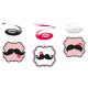 Schnurrbart Mustache, Schleifendekorationsset (6 Stück)