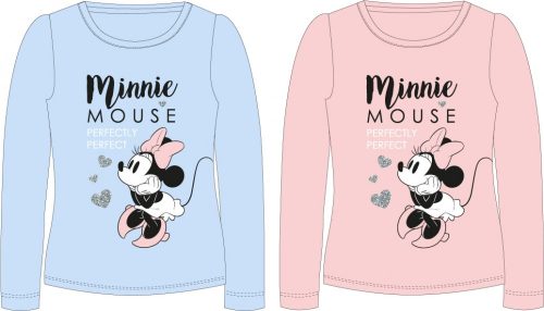 Disney Minnie Kinder Langärmliges T-Shirt, Oberteil 98-128 cm