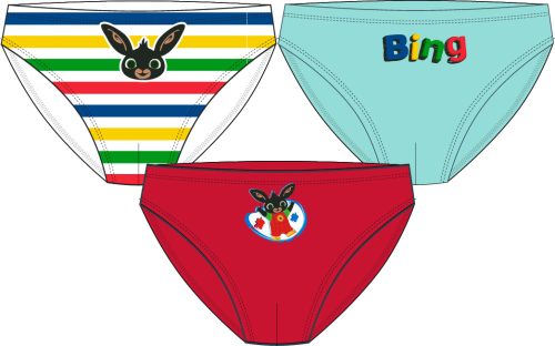 Bing Kinder Unterwäsche, Unterhose 3 Stück/Packung 92-110 cm