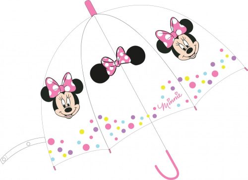 Disney Minnie Kinder transparent halbautomatischer Regenschirm Ø68 cm