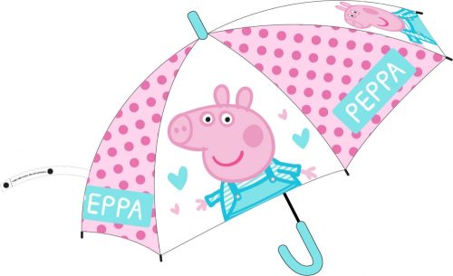 Peppa Wutz Kinder halbautomatisch transparent Regenschirm Ø74 cm