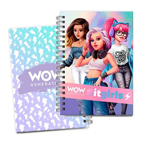 WOW Generation Girls A5 liniertes Notizbuch mit Stickern