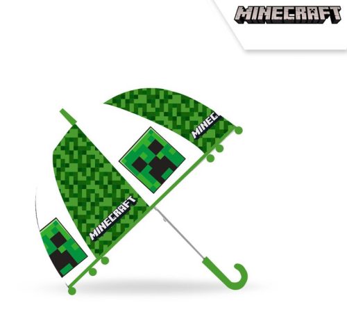 Minecraft Kinder transparent halbautomatischer Regenschirm Ø70 cm