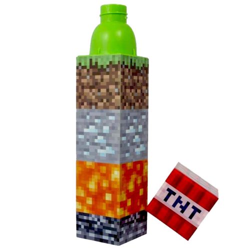 Minecraft TNT Kunststoff-Trinkflasche, Sportflasche 650 ml