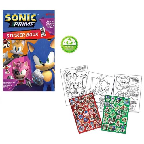 Sonic der Igel Prime Malbuch + Aufkleber Set