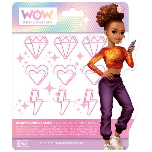 WOW Generation Megan rosa Büroklammer-Set