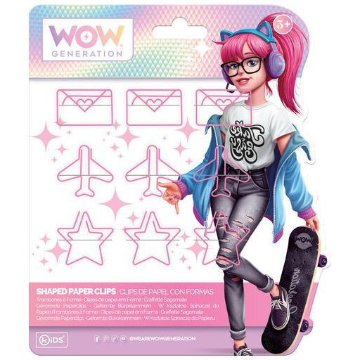 WOW Generation Valentina rosa Büroklammer-Set