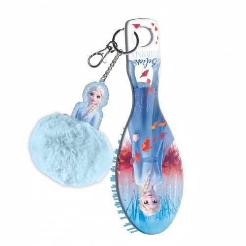 Disney Eiskönigin Mini-Haarbürste mit Pompon-Dekoration