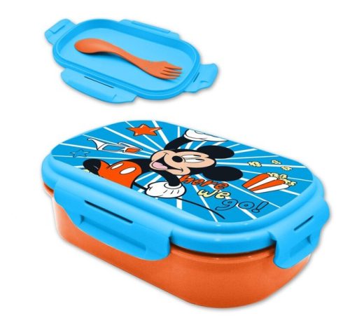 Disney Mickey Go Brotdose + Besteck-Set