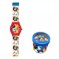 Disney Mickey  Bubble analoge Uhr in Metallbox