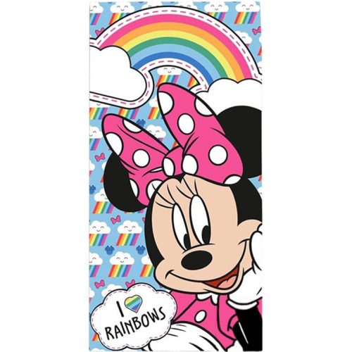 Disney Minnie Rainbows Badetuch, Strandhandtuch 70x140cm