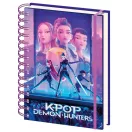 K-pop Demon Hunters World Tour Spiralnotizbuch, liniertes Heft A5