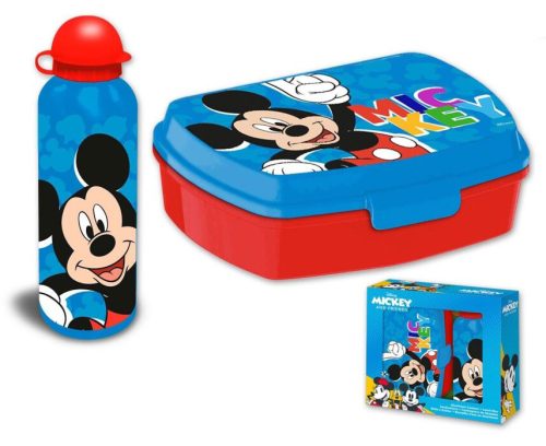 Disney Mickey Play Brotdose + Aluminiumflasche Set