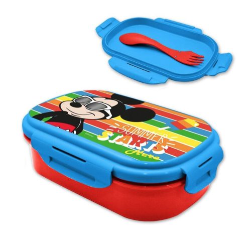 Disney Mickey Starts Brotdose + Besteck-Set