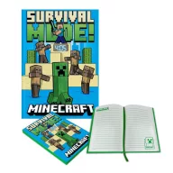 Minecraft Fight A/5 liniertes Notizbuch mit eingebauter Uhr