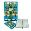 Minecraft Fight A/5 liniertes Notizbuch mit eingebauter Uhr