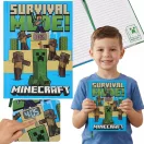 Minecraft Fight A/5 liniertes Notizbuch mit eingebauter Uhr