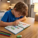 Minecraft Fight A/5 liniertes Notizbuch mit eingebauter Uhr