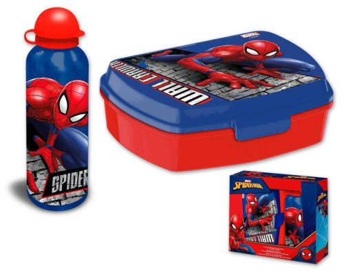 Spiderman Wall Sandwichbox + Aluminiumbottle-Set