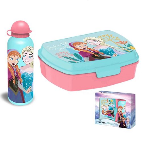 Disney Eiskönigin Enchanted Brotdose + Aluminium Trinkflaschen-Set