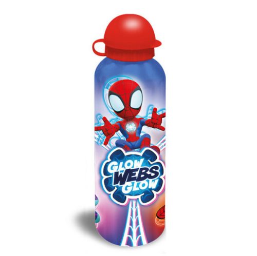 Spiderman Glow Web Aluminiumflasche 500 ml