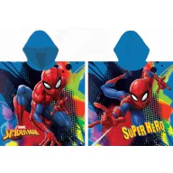   Spiderman Blaues Strandtuch Poncho 55x110 cm (Schnelltrocknend)