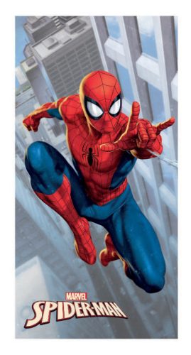 Spiderman City Badetuch, Strandtuch 70x137 cm (Schnelltrocknend)