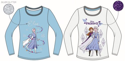 Disney Eiskönigin Sparkling Snow Kinder Langärmliges T-Shirt, Oberteil 4-10 Jahre