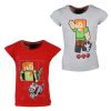 Minecraft Kinder Kurzärmliges T-Shirt, Oberteil 4-8 Jahre