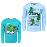 Minecraft Creeper Kinder Langarmshirt, Oberteil 6-12 Jahre