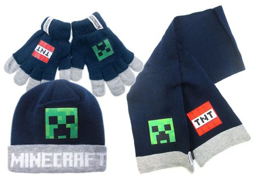Minecraft Explosive Kinderhut-, Schal- und Handschuhset 54-56 cm