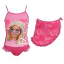 Barbie Style Kinder Badeanzug und Sarong Set 3-8 Jahre