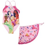   Disney Prinzessin Regal Kinder Badeanzug und Sarong Set 3-8 Jahre