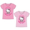 Hello Kitty Pink kurzärmeliges Kinder-T-Shirt, Oberteil 3-8 Jahre