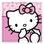 Hello Kitty Cutie Handtuch, Gesichtstuch, Tuch 30x30cm