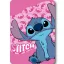 Disney Lilo und Stitch Pink Wave Fleecedecke 100x140cm