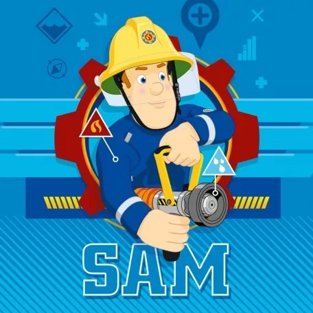 Fireman Sam Hose magisches Tuch, Gesichtstuch 30x30 cm