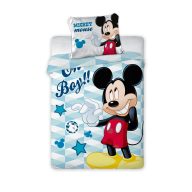   Disney Mickey Oh Boy Kinder, Kindergarten Bettwäsche-Set 100x135 cm, 40x60 cm