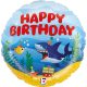 Geburtstag Ocean Happy Birthday Mini-Folienballon 19 cm (WP)