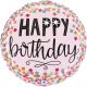 Geburtstag Pink Confetti Happy Birthday Mini-Folienballon 19 cm (WP)