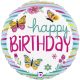 Geburtstag Butterflies Happy Birthday mini Folienballon 19 cm (WP)