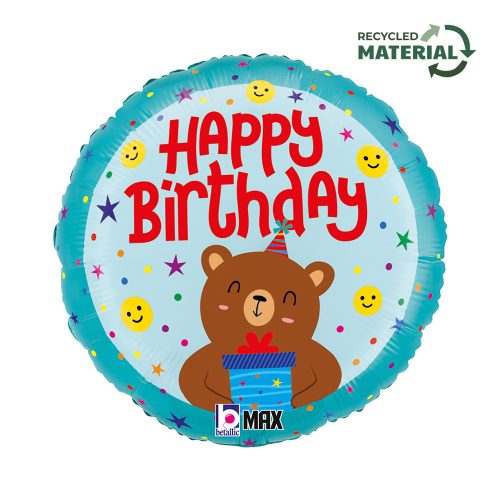 Geburtstag Smiley Bear Happy Birthday Folienballon 46 cm