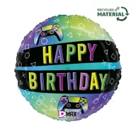 Geburtstag Vivid Gaming Happy Birthday Folienballon 46 cm