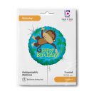 Geburtstag Monkey Buddy Holo Happy Birthday Folienballon 46 cm