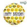 Geburtstag Emoji Happy Birthday Folienballon 46 cm