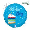 Geburtstag Cake Boy Holo Happy Birthday Folienballon 46 cm