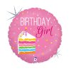 Geburtstag Cake Girl Holo Happy Birthday Folienballon 46 cm